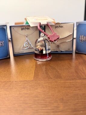 Harry Potter Jewelry Lot Deathly Hallows Necklace + “Always” Bracelet + Keychain
